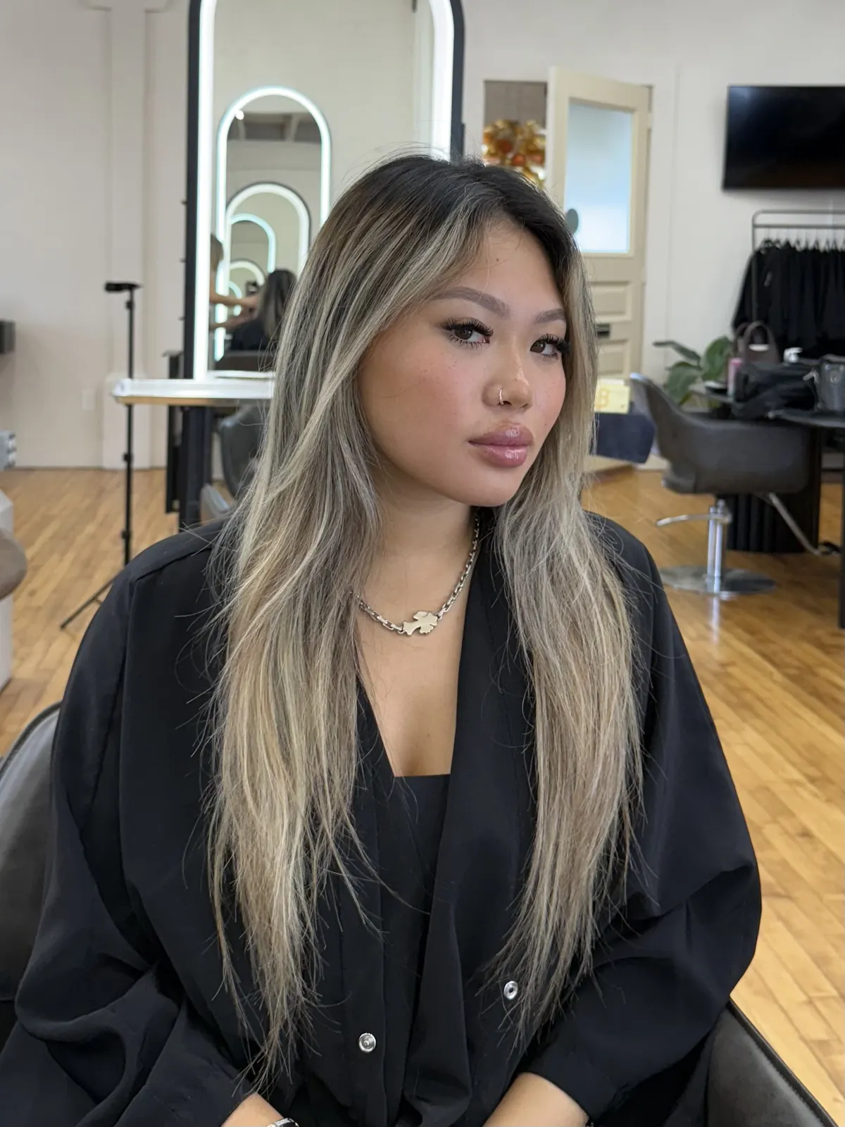 Before — Box-dye → Bright Blonde